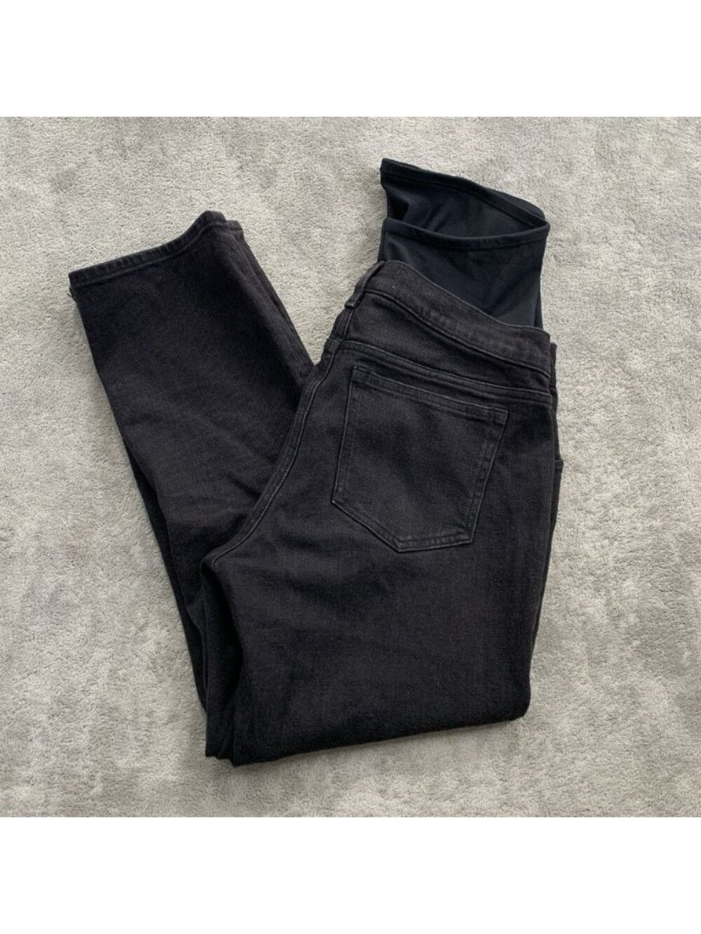 Abercrombie & Fitch Ankle Straight Maternity Jeans Women 28 Short Black Denim
